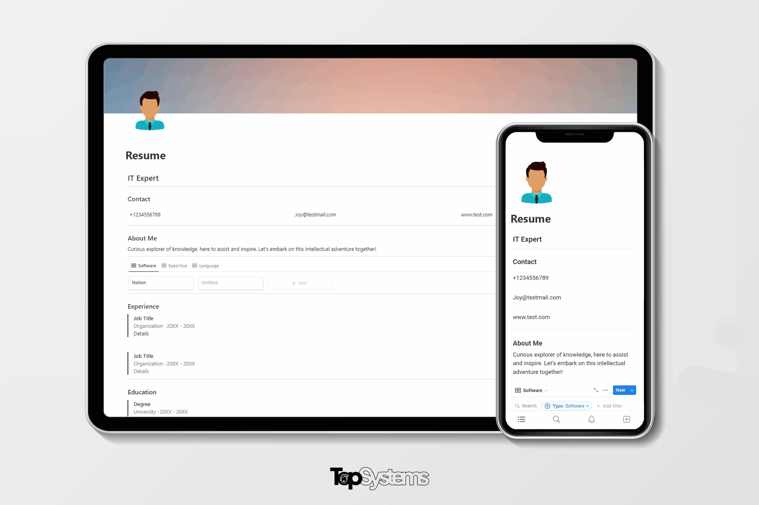 Resume Building Notion Template